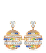 Harrods Boodles Rose Gold, Diamond, Sapphire and Tsavorite Play of Light Drop Earrings- Buy online at McGrocer