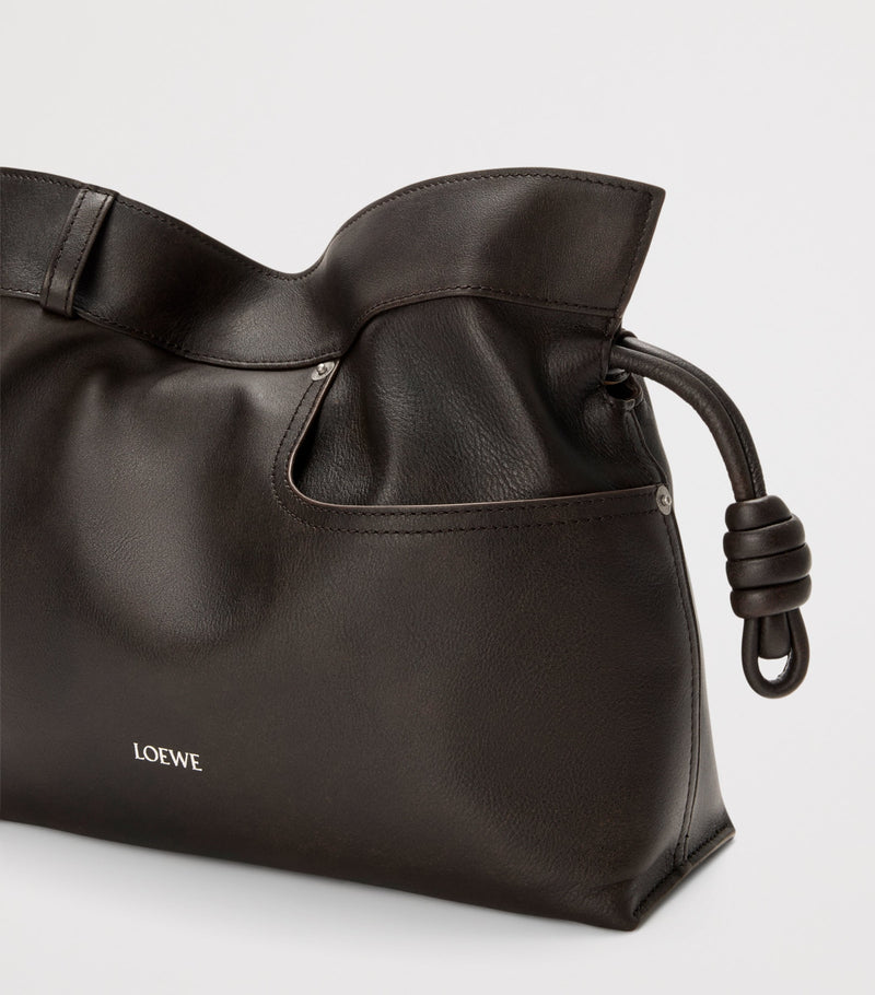 LOEWE Flamenco clutch bag calfskin denim style, UK version
