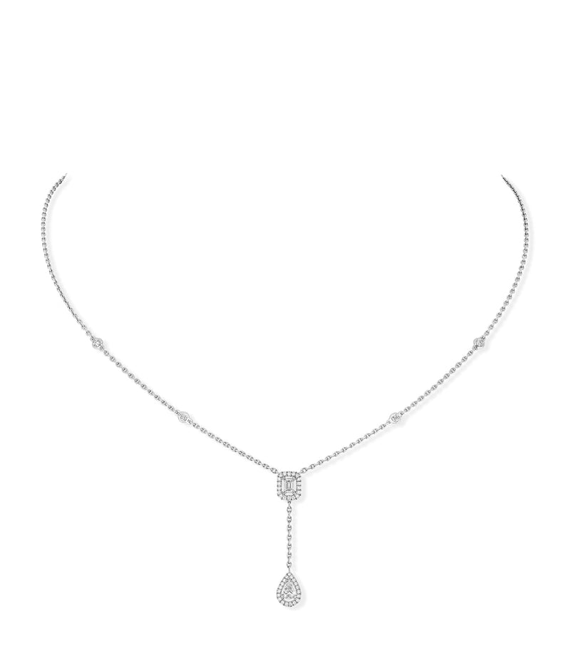 Messika My Twin diamond necklace 0.36ct white gold, imported from the UK