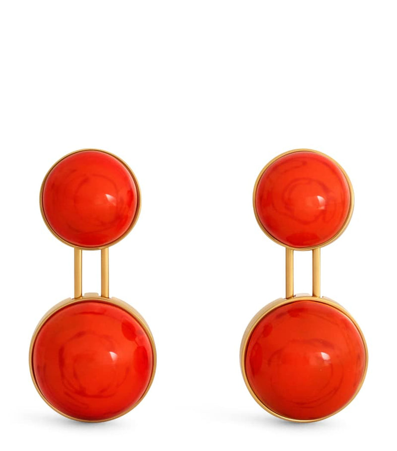 Alaïa small sphere pendant drop earrings 4.4cm - British product
