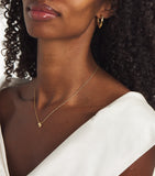 Engelbert Medium Yellow Gold Drop Link Earrings - British product