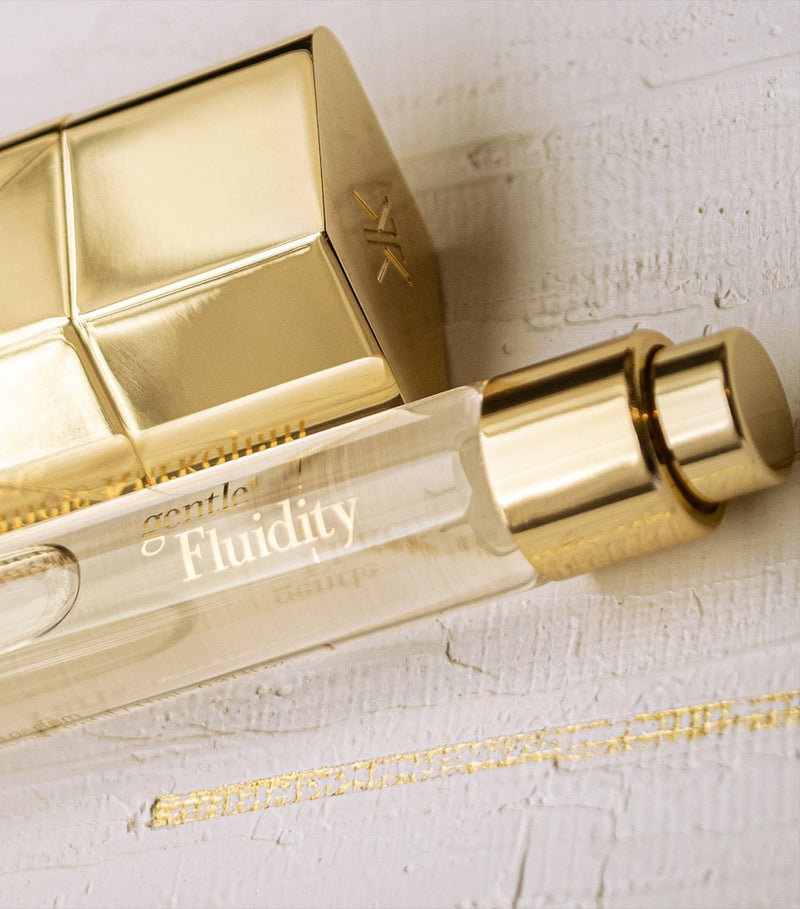 Maison Francis Kurkdjian gold travel spray case - British product
