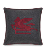 Harrods Wool-Blend Embroidered Ribot Cushion 45cm x 45cm- Buy online at McGrocer