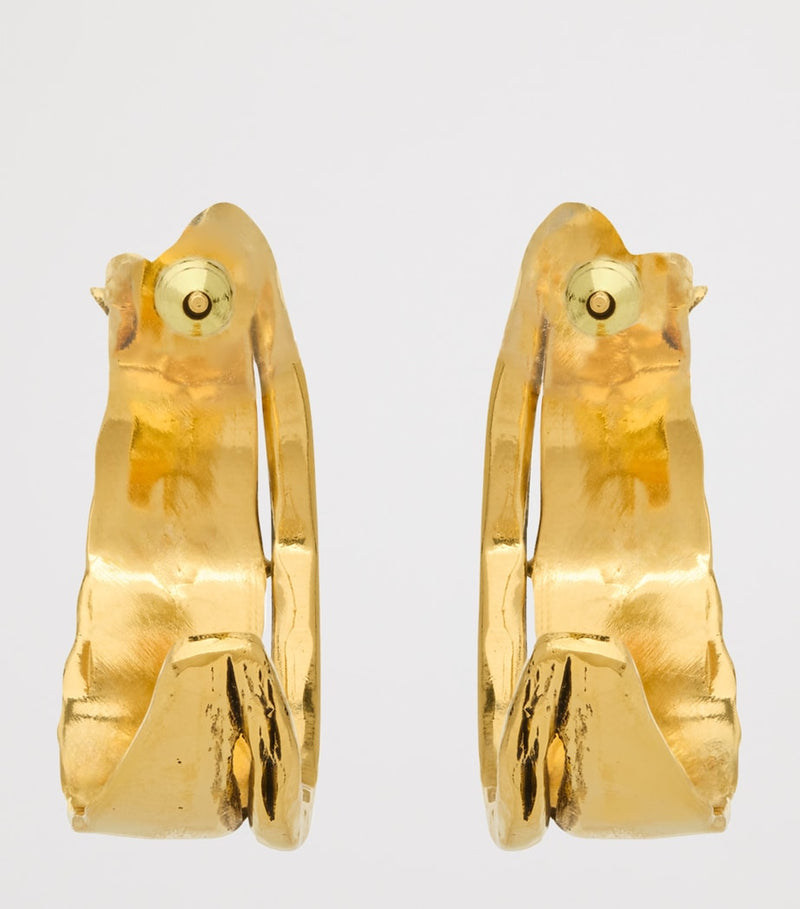 Saint Laurent Cassandre hoop earrings H5cm x W2cm - British product