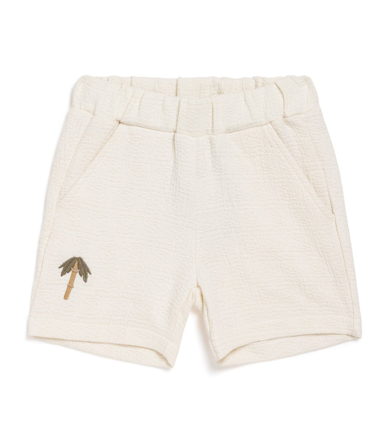 Donsje embroidered palm tree shorts for ages 0 months to 4 years - British product