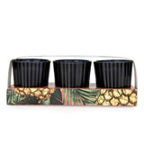 Candlelight Set of 3 Ribbed Mini Candles - Pineapple & Coconut