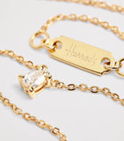 Harrods yellow gold diamond pendant necklace 0.25ct (British brand)