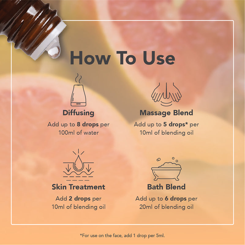 Tisserand Grapefruit Organic Essential Oil 9ml (British brand)
