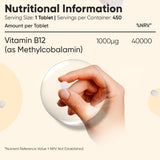 WeightWorld Vitamin B12 Methylcobalamin 450 tablets, UK version