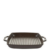 Harrods Staub Black Double Handle Square Grill Pan - 33cm x 33cm- Buy online at McGrocer