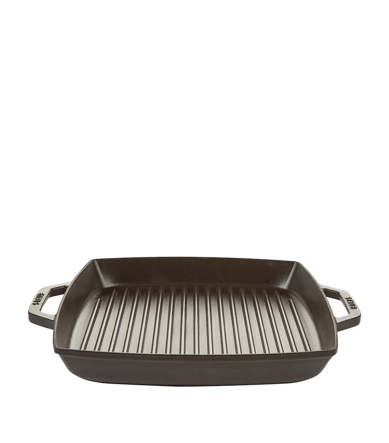 Staub square double handle grill pan 33cm - British product