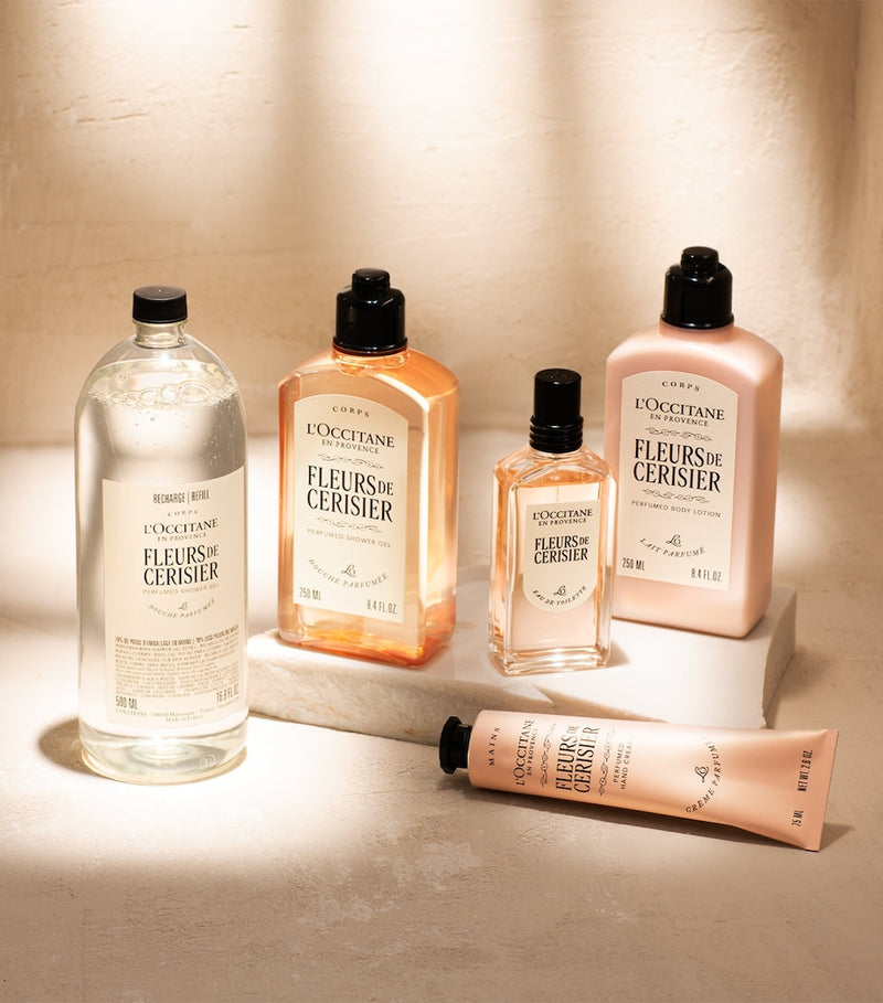 L'Occitane Fleurs de Cerisier body lotion 250ml, imported from the UK
