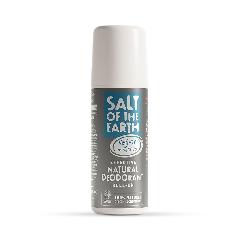 Salt of the Earth vetiver citrus natural deodorant roll-on 75ml, UK version