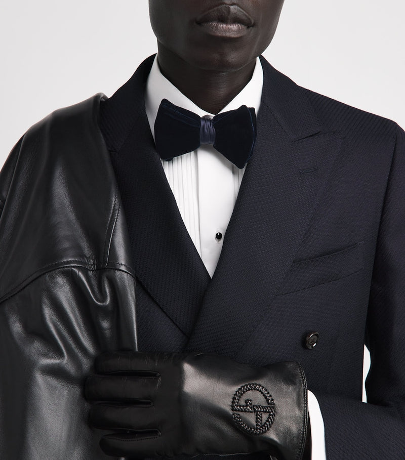 Giorgio Armani velvet bow tie, made in Italy - British product