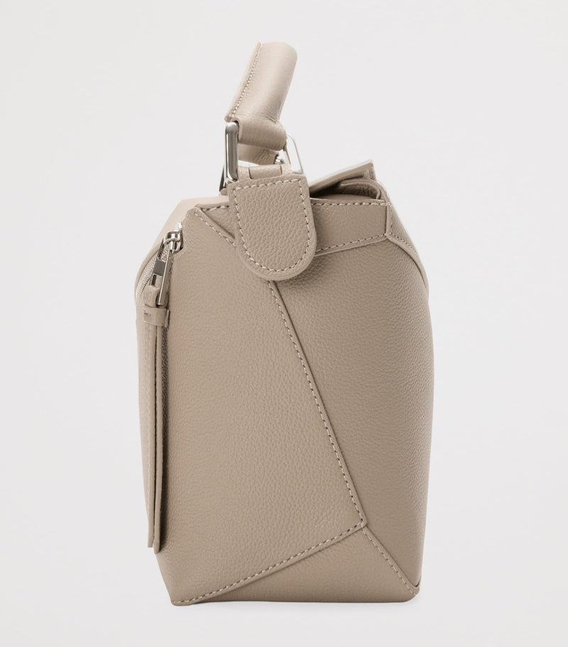 LOEWE small Puzzle top-handle calfskin leather bag (British brand)