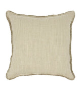Harrods De Le Cuona Linen-Blend Fringe Bison Cushion 55cm x 55cm- Buy online at McGrocer