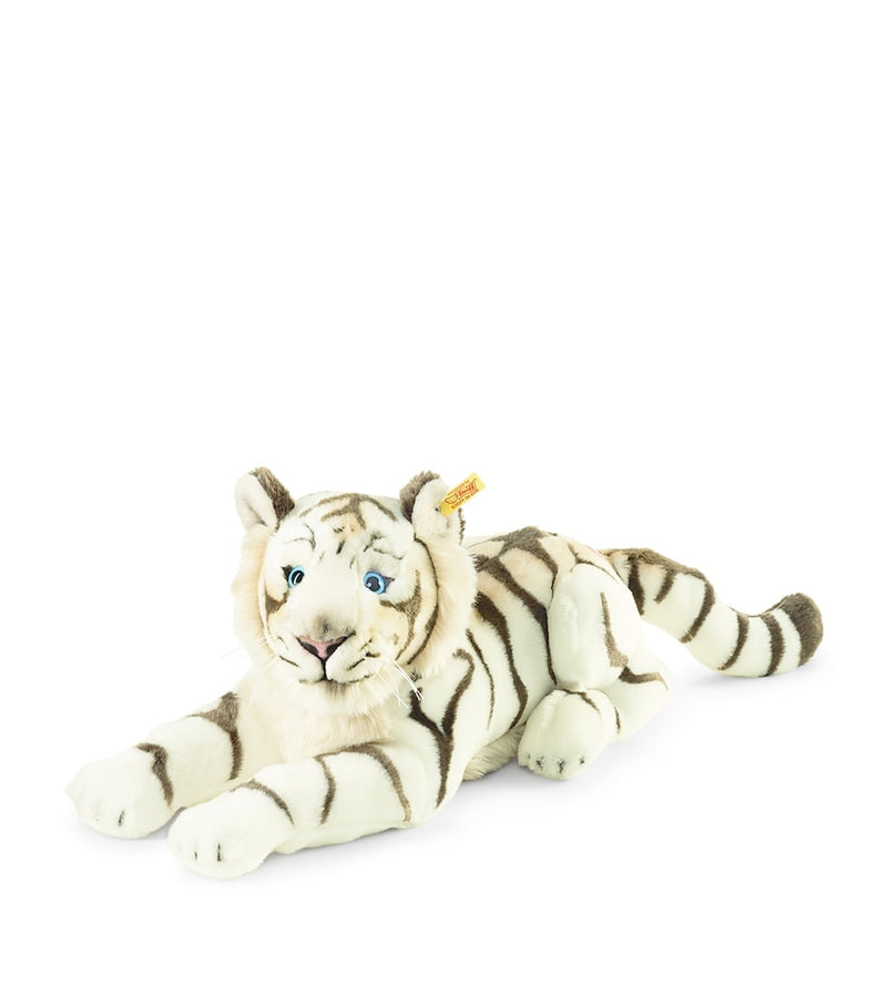 Steiff white tiger plush toy 43cm, UK version