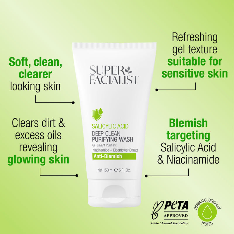 Super Facialist cleansing wash salicylic acid 150ml (British brand)