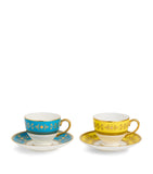 Wedgwood set of 2 bone china Bacchus teacups and saucers (British brand)