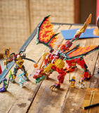 Lego NINJAGO Wyldfyre's Transforming Dragon Mech building set 821 pieces (British brand)