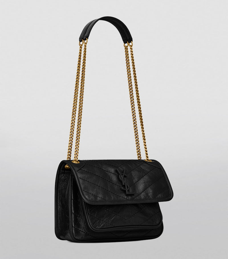 Saint Laurent Baby Niki shoulder bag textured calfskin YSL monogram - British product