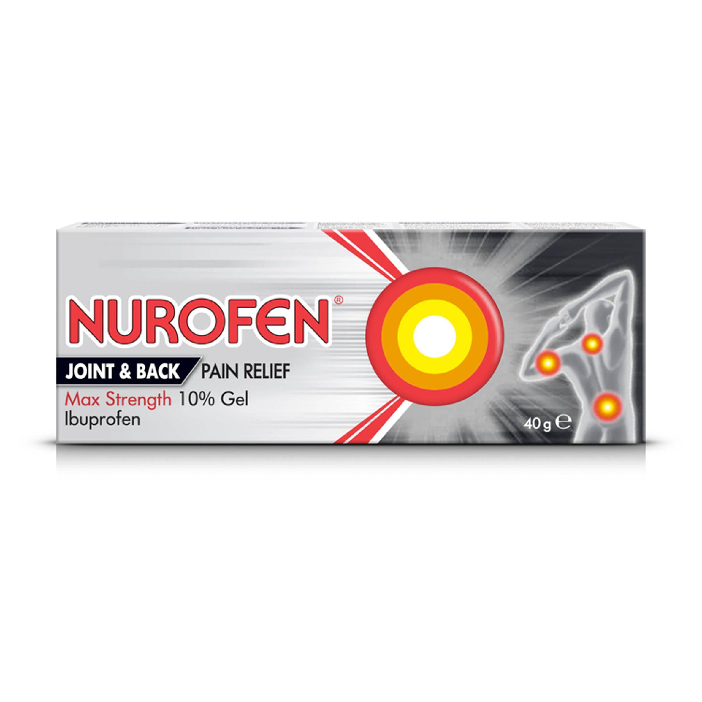 Nurofen Ibuprofen Joint & Back Pain Relief Max Strength 40g GOODS Sainsburys   