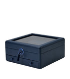 WOLF Earth Watch Box apple leather glass lid, imported from the UK