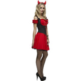 Fever Wicked Devil Costume red dress with horns - British product