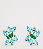 Emily P. Wheeler yellow gold emerald topaz apatite earrings (British brand)