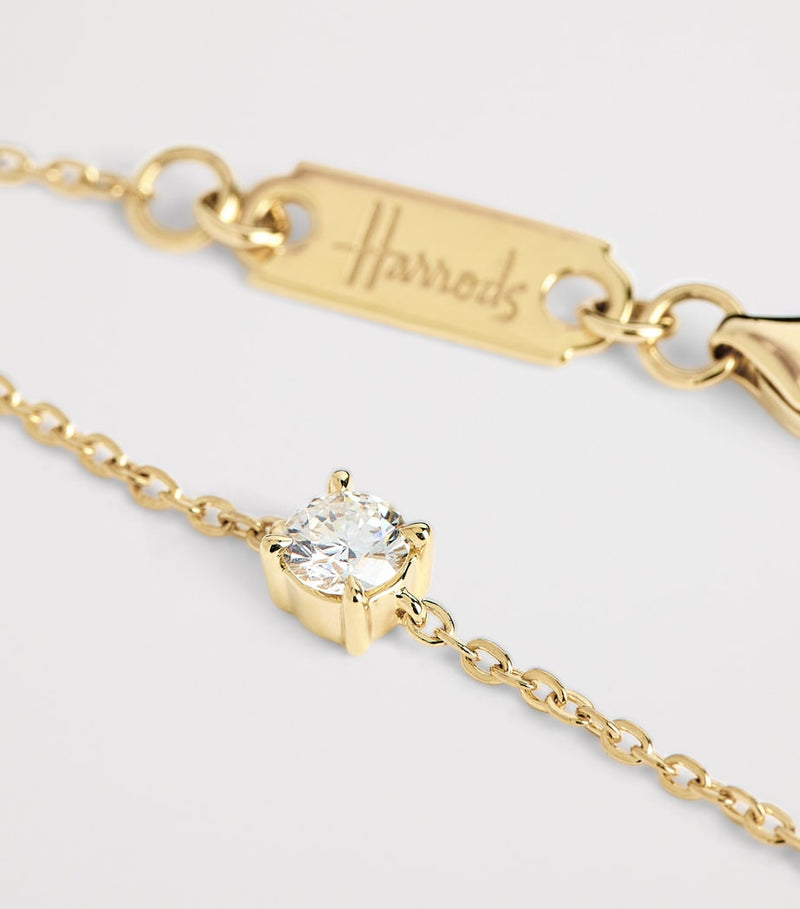 Harrods yellow gold diamond bracelet 0.25ct - British product