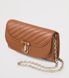 Jimmy Choo Curve quilted leather chain wallet - British product
