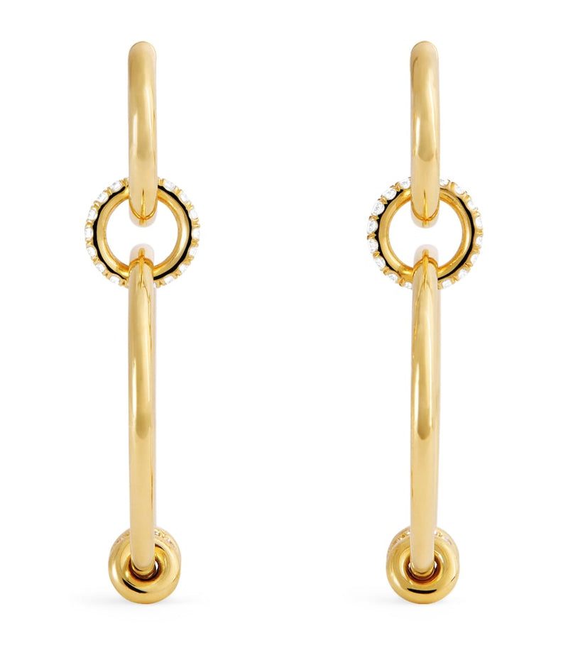 Spinelli Kilcollin Asha hoop earrings 18K yellow gold diamond, imported from the UK