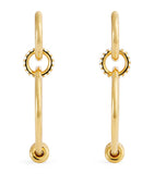 Spinelli Kilcollin Asha hoop earrings 18K yellow gold diamond, imported from the UK