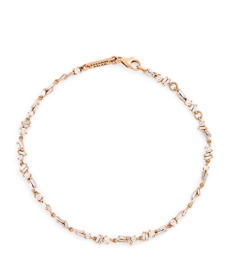 Suzanne Kalan rose gold diamond sparkler bracelet - British product