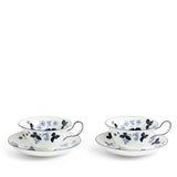 Wedgwood Wild Strawberry Inky Blue teacup and saucer set of 2 (British brand)