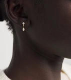 Sophie Bille Brahe yellow gold diamond single drop earring, UK version