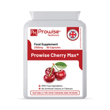 Holland & Barrett Prowise Healthcare Cherry Max+ Montmorency Cherry and Black Cherry Dietary Supplement 90 Vegan Capsules- Buy online at McGrocer