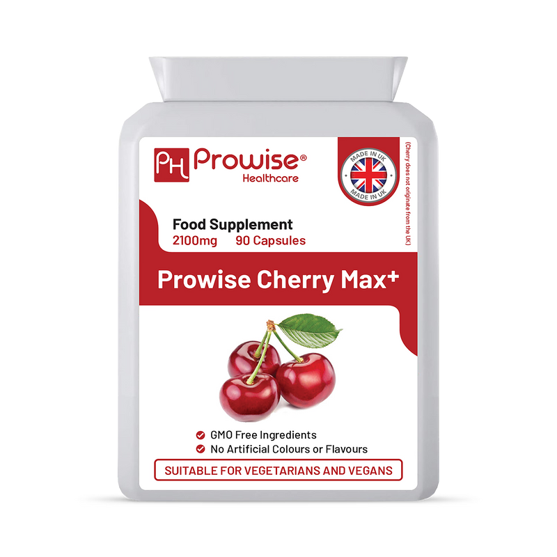 Prowise Healthcare Cherry Max+ 2100mg 90 vegan capsules (British brand)