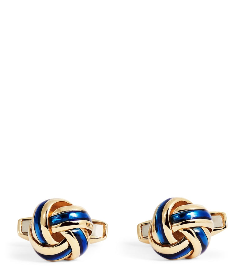 Deakin & Francis white gold knot cufflinks, UK version