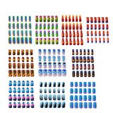 Livingandhome press on nails 240pcs flame stripe wave - British product