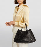 Dragon Diffusion small leather woven Santa Croce tote bag - British product