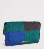 STAUD beaded Timmy shoulder bag glass beads conch motif, imported from the UK