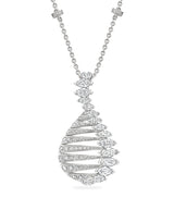 Harrods Boodles Platinum and Diamond Play of Light Pendant Necklace- Buy online at McGrocer