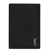 Harrods Saint Laurent Leather Monogram Passport Holder- Buy online at McGrocer