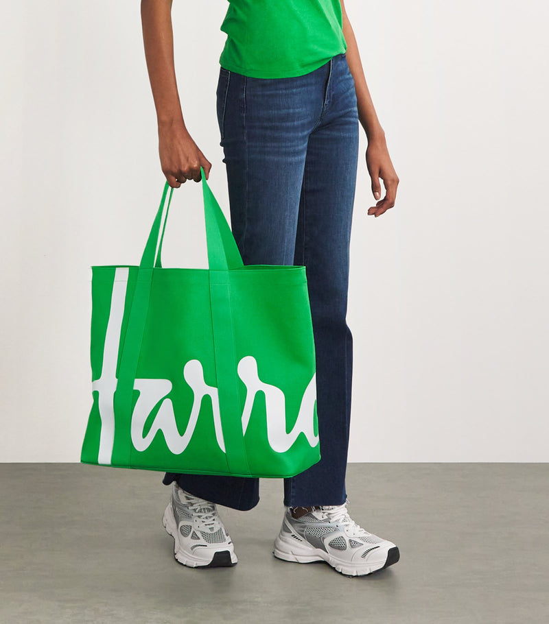 Harrods Large Cotton Tote Bag with logo, UK version