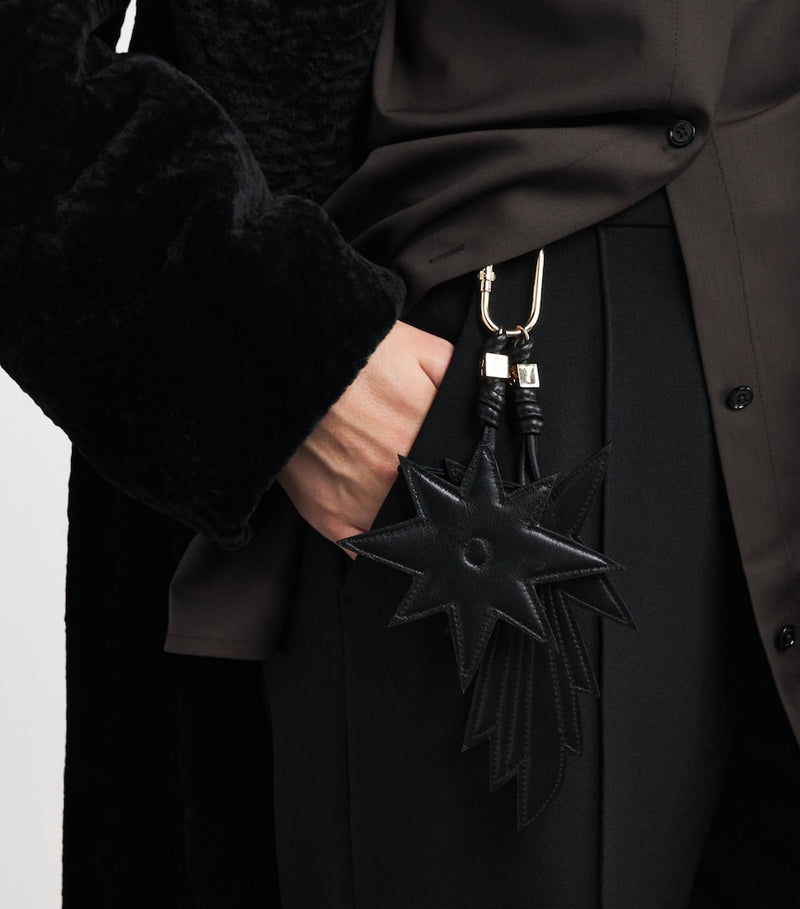 Yves Salomon star keyring lamb leather (British brand)