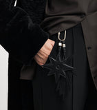 Yves Salomon star keyring lamb leather (British brand)