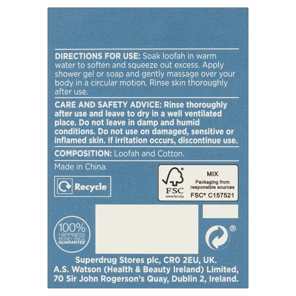 Superdrug Loofah bath exfoliator (British brand)
