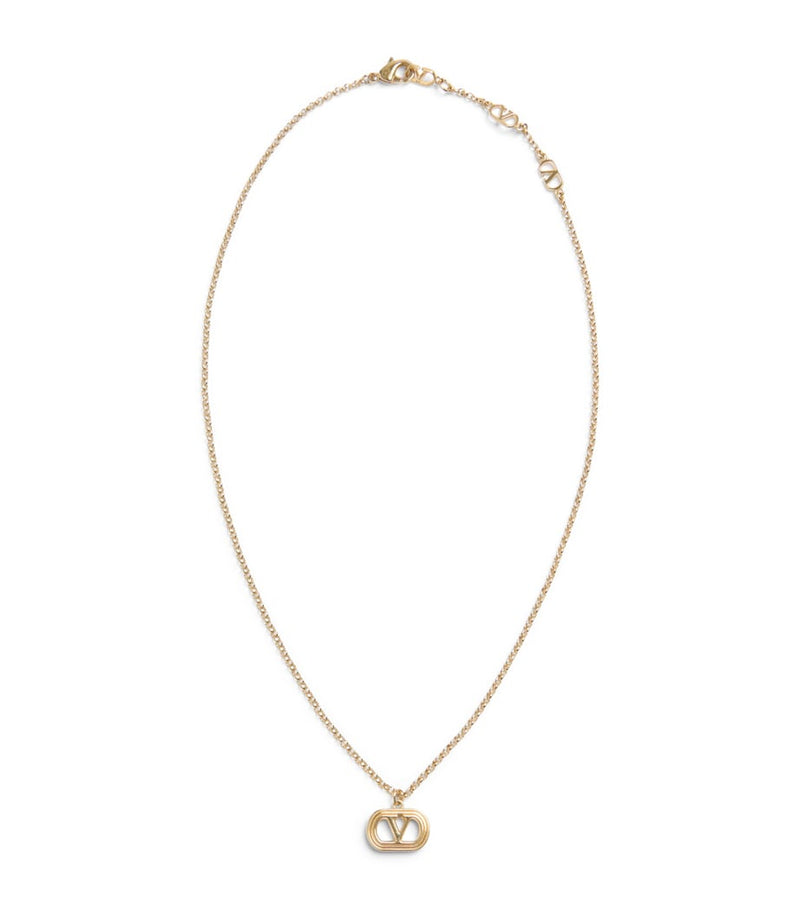 Valentino Garavani VLOGO necklace gold tone delicate chain, UK version