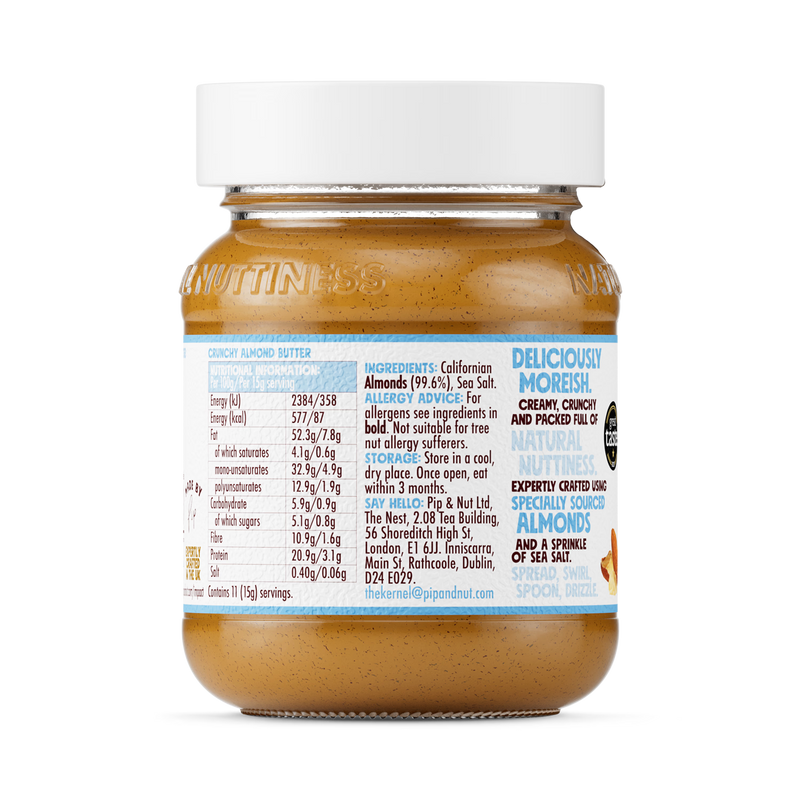 Pip & Nut crunchy almond butter 170g - British product